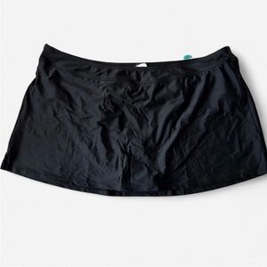 Mynah Black Swim Skirt w/Built in Bottom Size 20W NWT